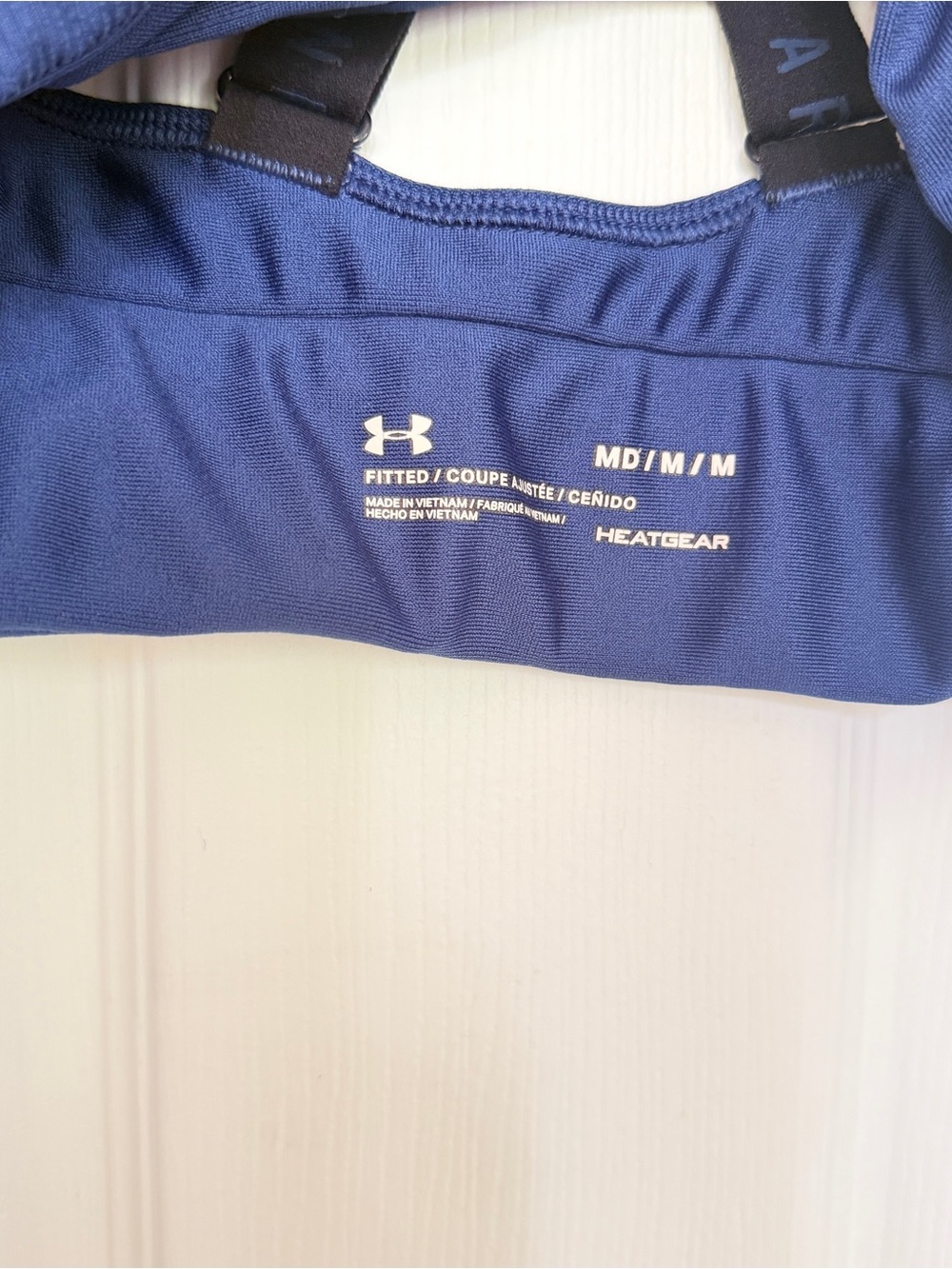 Under Armour Blue Racerback Sports Bra - Molded Cups - Picture 7 of 7